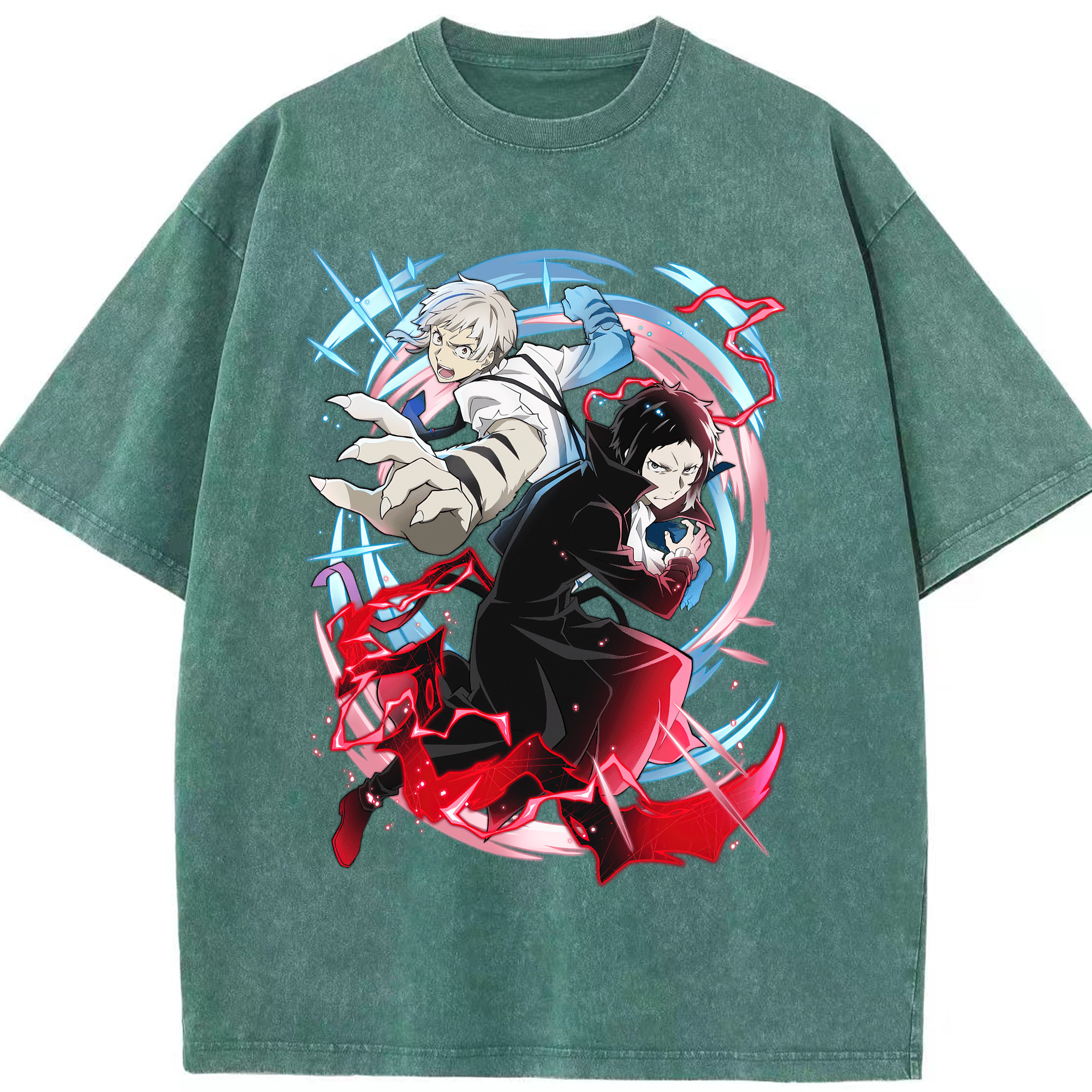（画像用） 文豪ストレイドッグス Bungo Stray Dogs 綿100% ヴィンテージ風 半袖Tシャツ（フロントプリント）